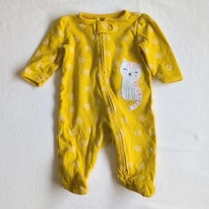 child of mine preemie cotton 2-way zipper footie sleeper pajamas baby girl